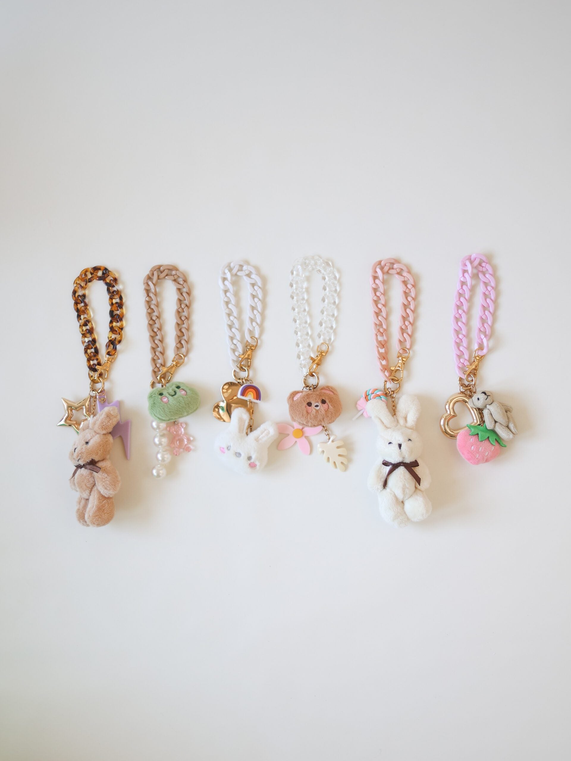 Bunny white Bag charm