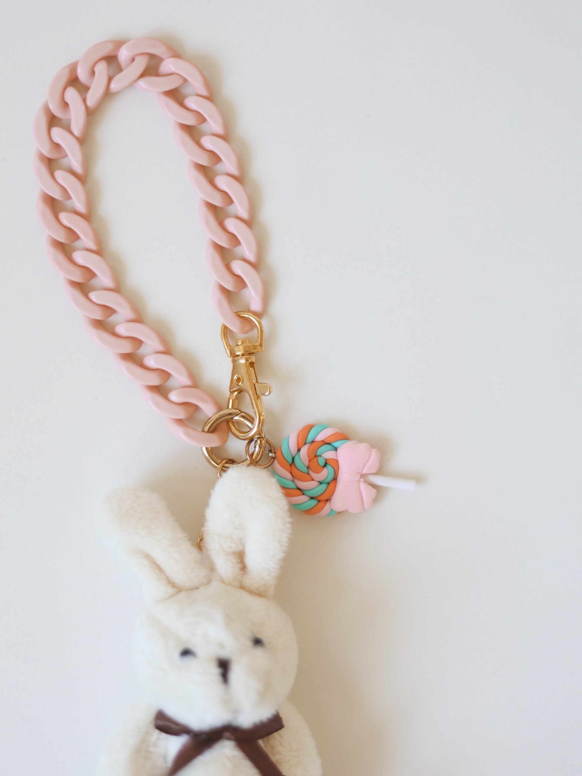 Bunny white Bag charm