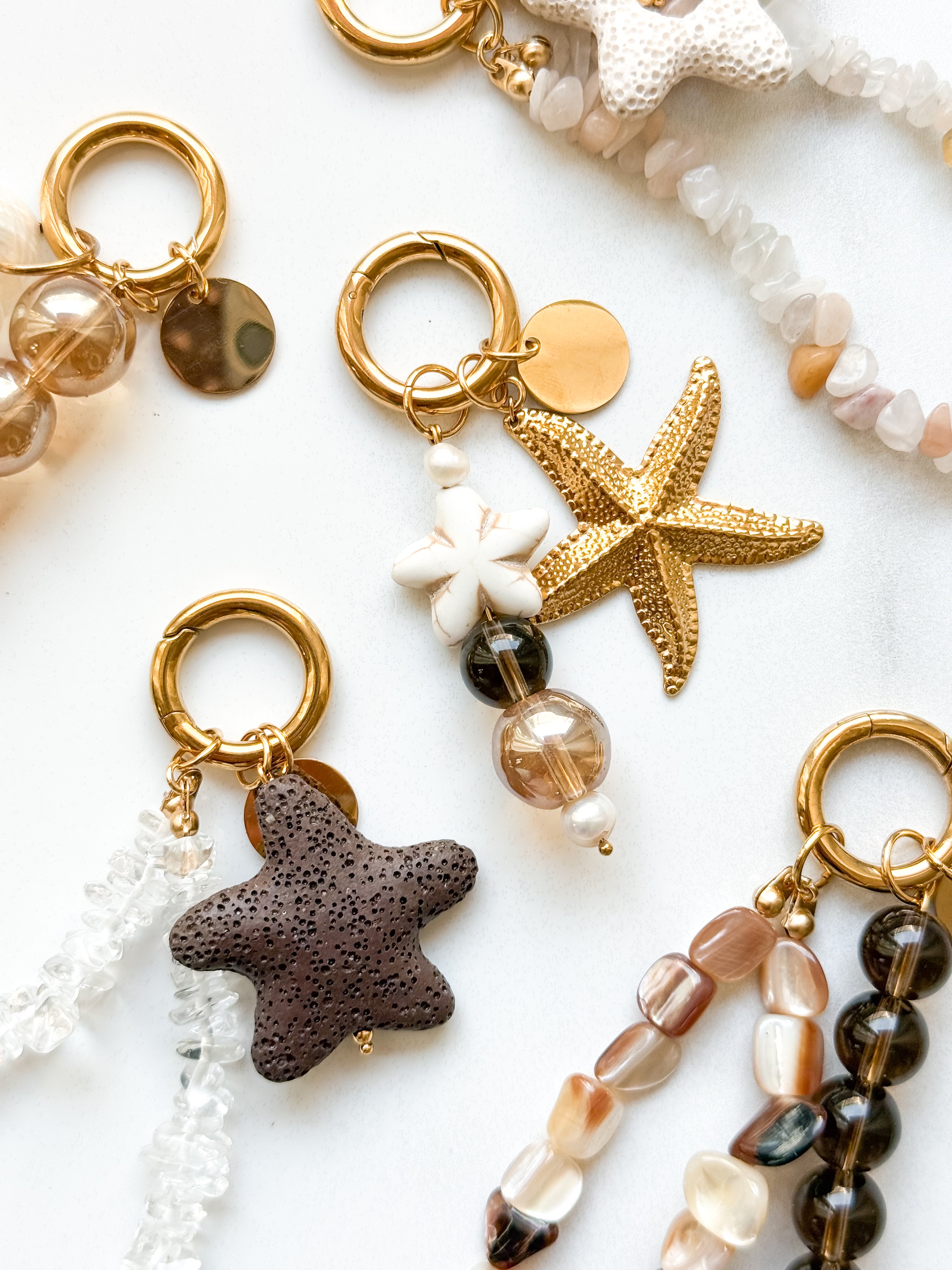 Golden bag charms
